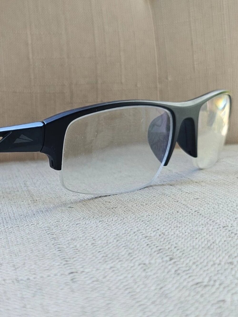 Denali Men Glasses Frame Half Rim Eyewear NOBO MATT BLACK Eyeglasses Frame only
